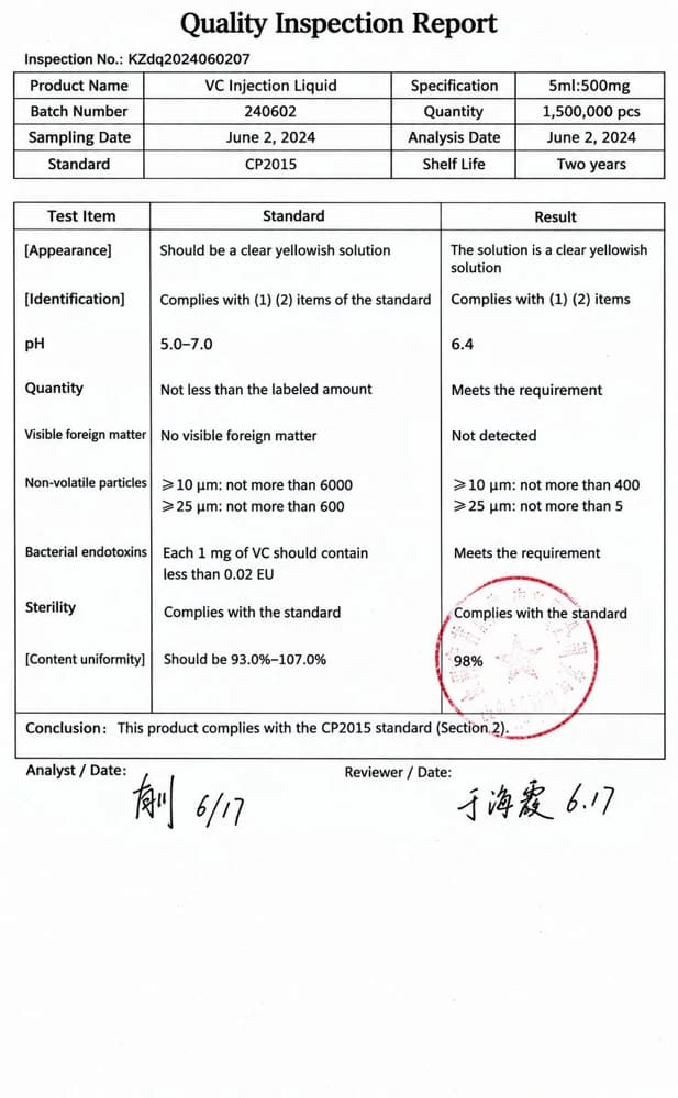 Vitamin C injection — KZdq2024060207
